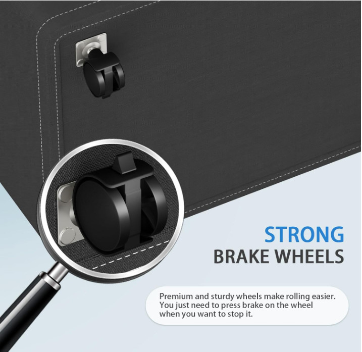 HomeHacks 75L Rolling Laundry Basket with Wheels, Collapsible & Waterproof Laund