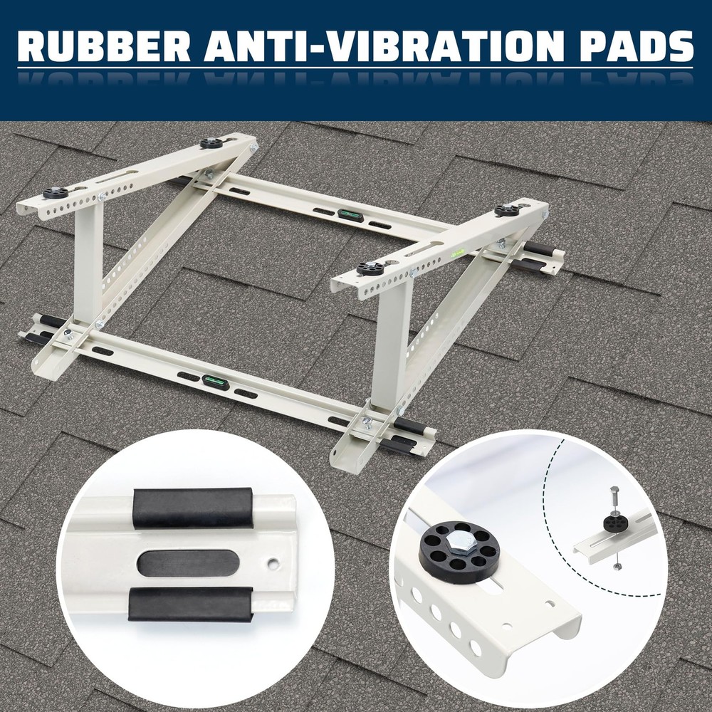 Air Conditioner Rooftop Mount Mini Split Bracket, Adjustable Rooftop Mounting...