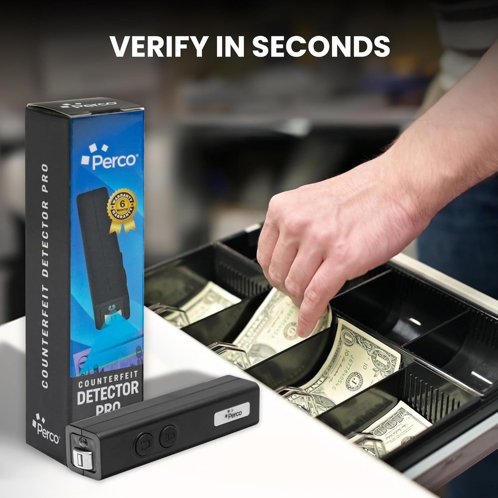 Professional 2-in-1 Fake Bill Checker with UV Light & Magnetic Sensor Technology