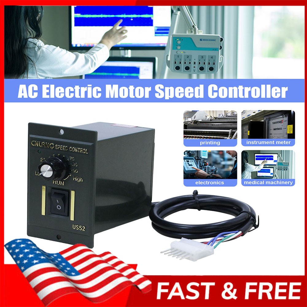 110V AC 120W Electric Motor Speed Controller Reversible Switch Regulator Switch