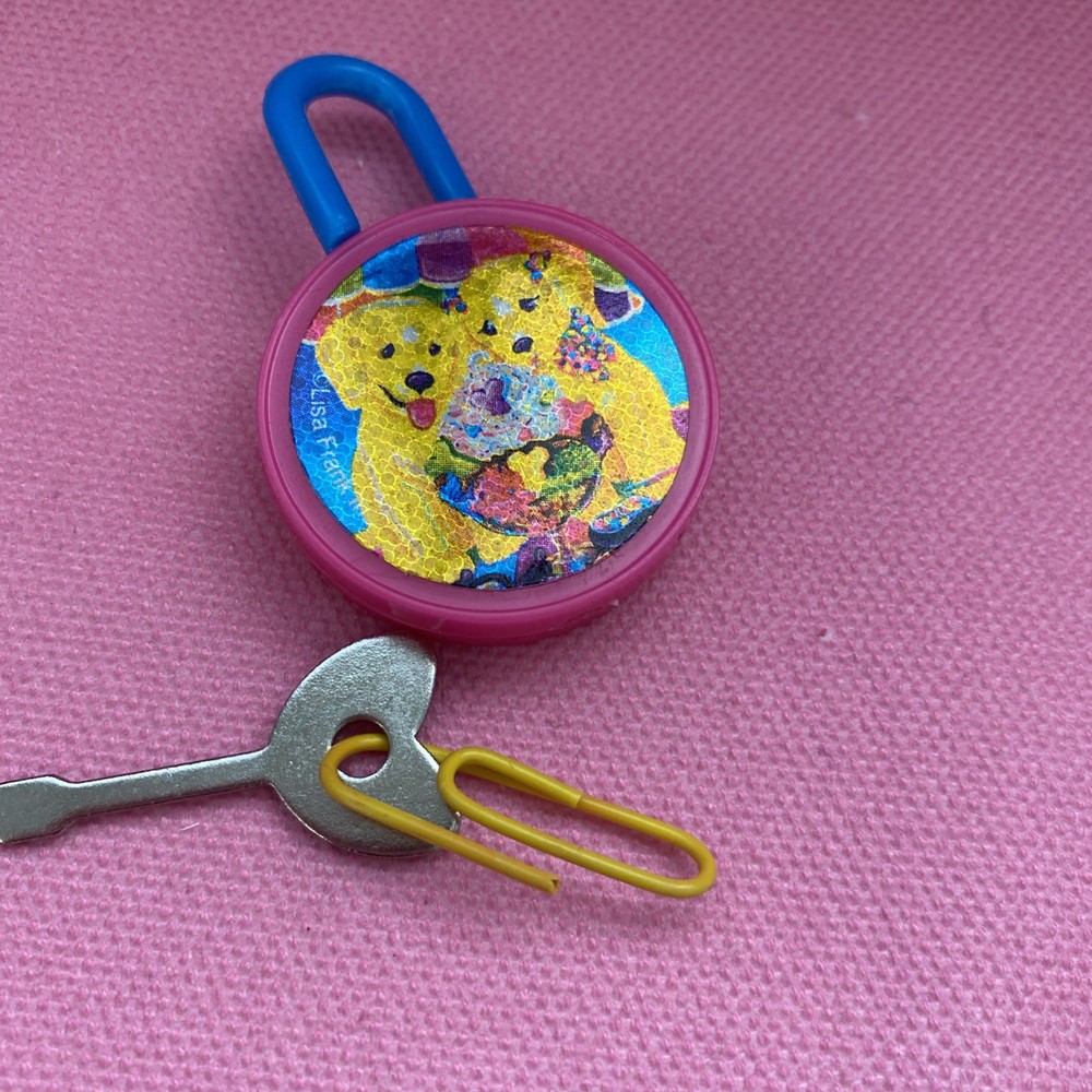 Lisa Frank Colorful Plastic Replacement Lock & Key