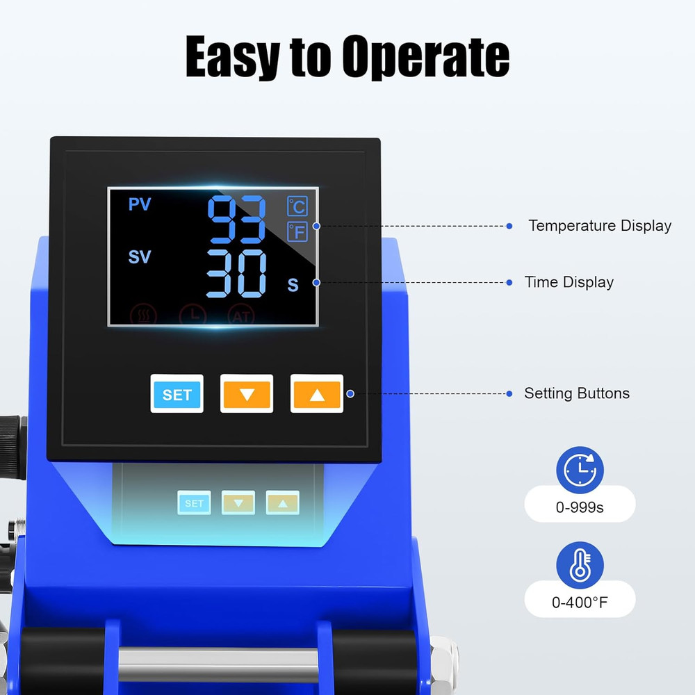 16"X20" Automatic Heat Press Machine,Auto Open Clamshell Base Heat Printing Pres