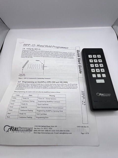 Keri Access Control System HPP-22 Hand Held Programmer