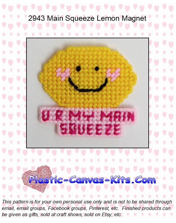 Main Squeeze Lemon Magnet-Plastic Canvas Pattern/Kit