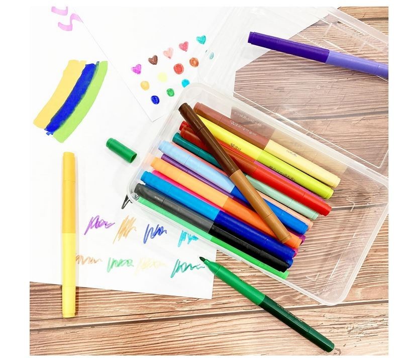 Large Capacity Clear Pencil Case, Plastic Pencil Boxes Stackable Design