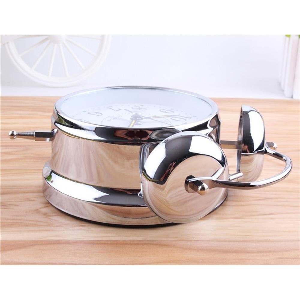 Bedside for TRADITIONAL Classic Double Bell Alarm Clock Chrome