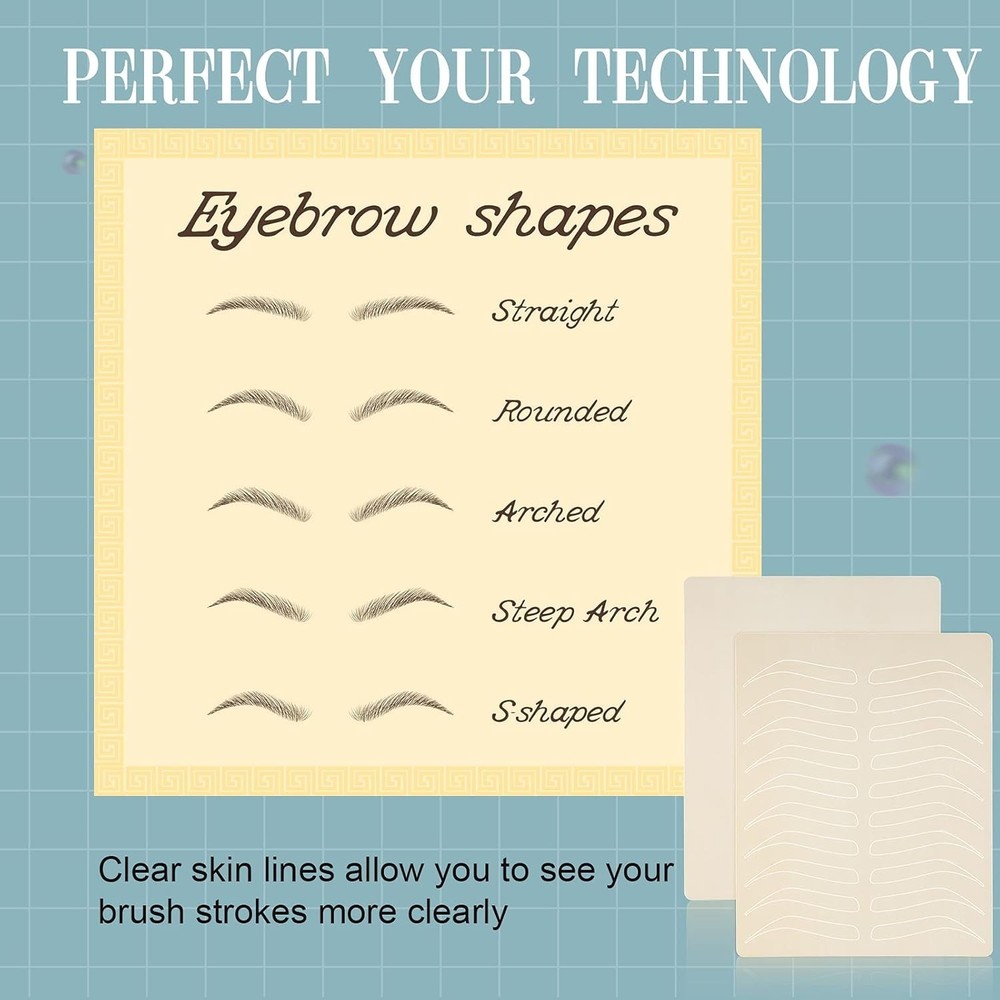Reusable Microblading Practice Skin Sheet for Eyebrow Tattoo and Microblading