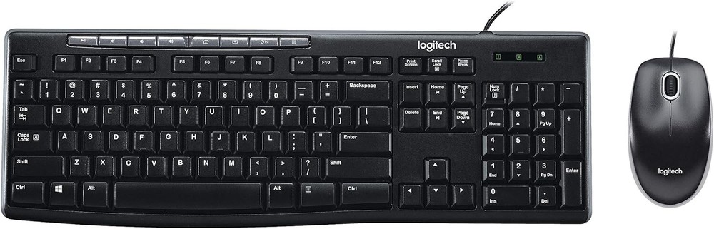 Logitech MK200 Media Full Size Keyboard + Mouse. Open Box