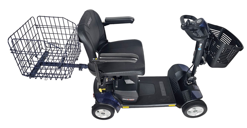 Foldable Folding Scooter Rear Basket for Pride Mobility Scooters: BLUE