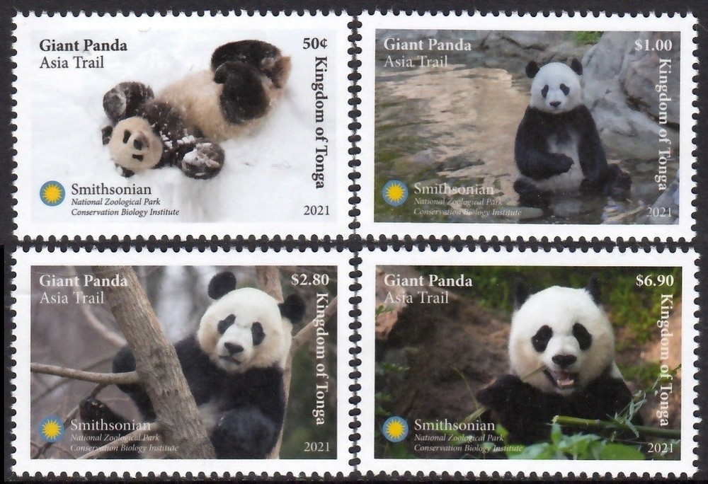 TONGA 2021 WILD ANIMALS GIANT PANDA