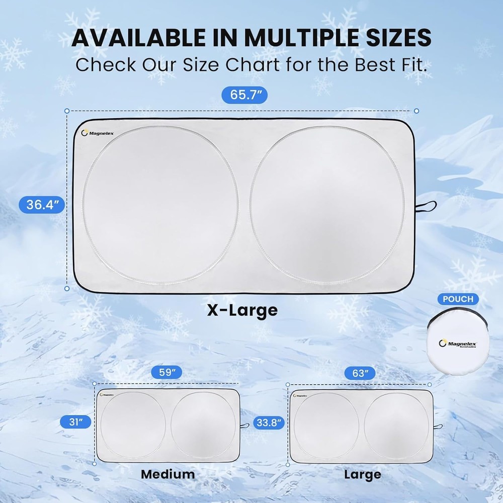 Car Windshield Sunshade | Innovative No-Light-Pass Technology for Maximum Pro...