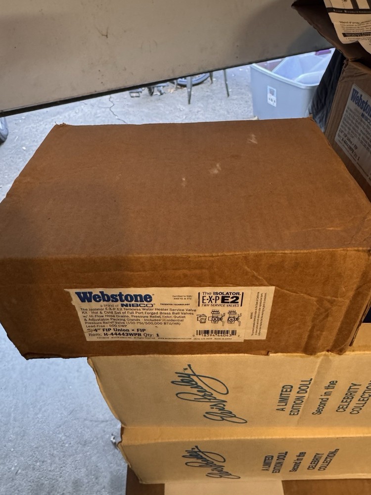 WebStone 3/4 NPT Tankless Water Heater Service Valve Kit w/ Relief Valve 150 PSI