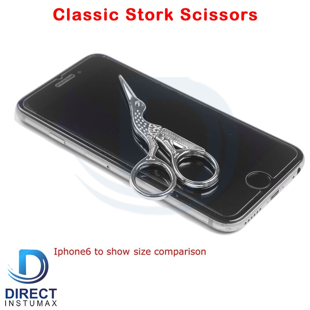 Stainless Steel Classic Stork Scissors Sharp Tip Embroidery Scissors
