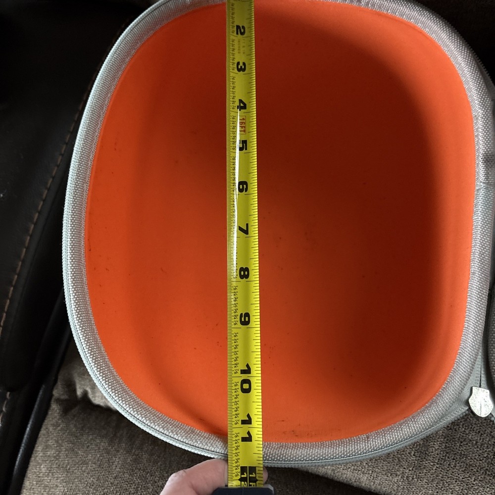 POC Ski Helmet Hard Shell Case Orange Handled Zippered