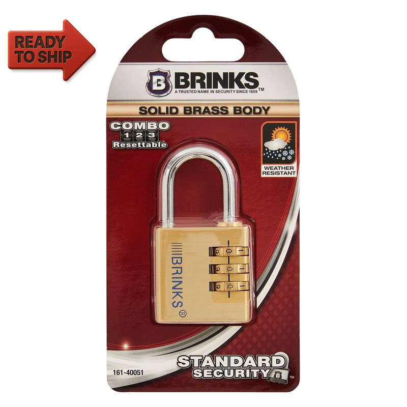Solid Brass 40Mm Resettable Combination Padlock with 1 3/16In Shackle