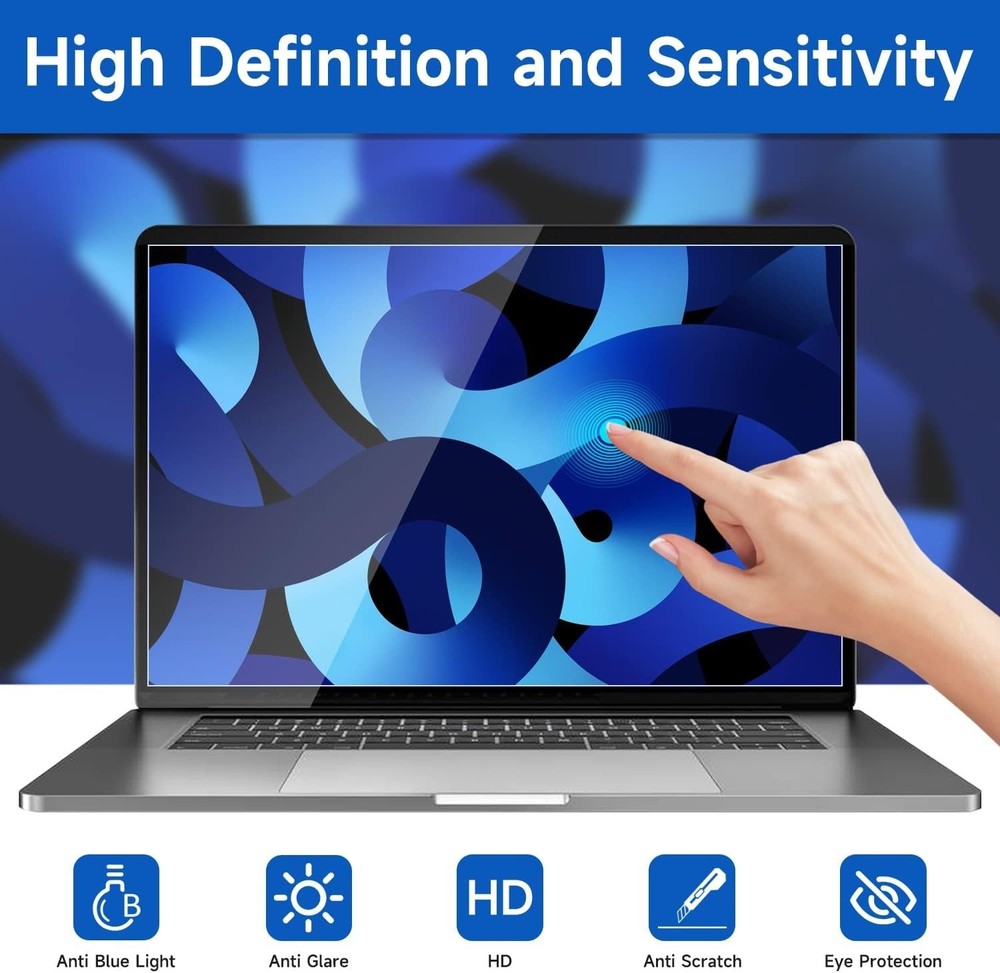 15.6 Inch Matte Screen Protector for Laptops, Blue Light Blocking & Anti-Scratch