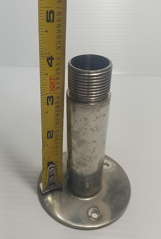3" Stainless VHF • GPS Antenna Extender, 1" Diameter with Mounting Base