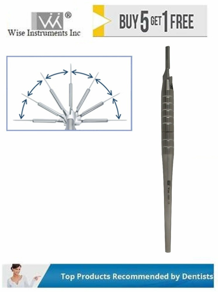 Dental Surgical Scalpel Handle Adjustable Angles Six Ways by Wise instruments