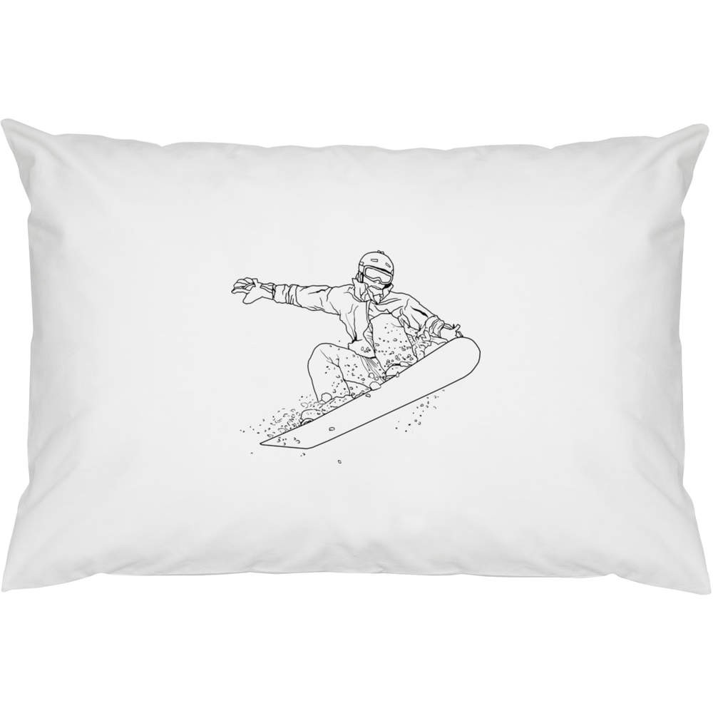 2 x 'Snowboarder' Cotton Pillow Cases (PW00018475)