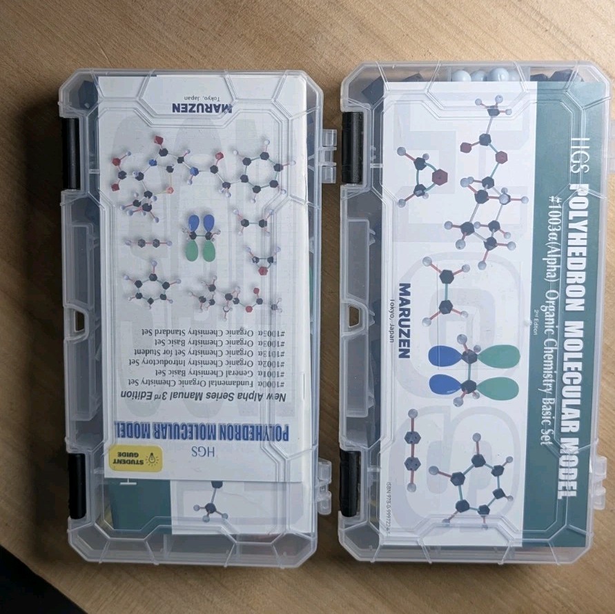 Two Sets HGS Polyhedron Molecular Model #1003A Organic Chemistry Basic Set Japan