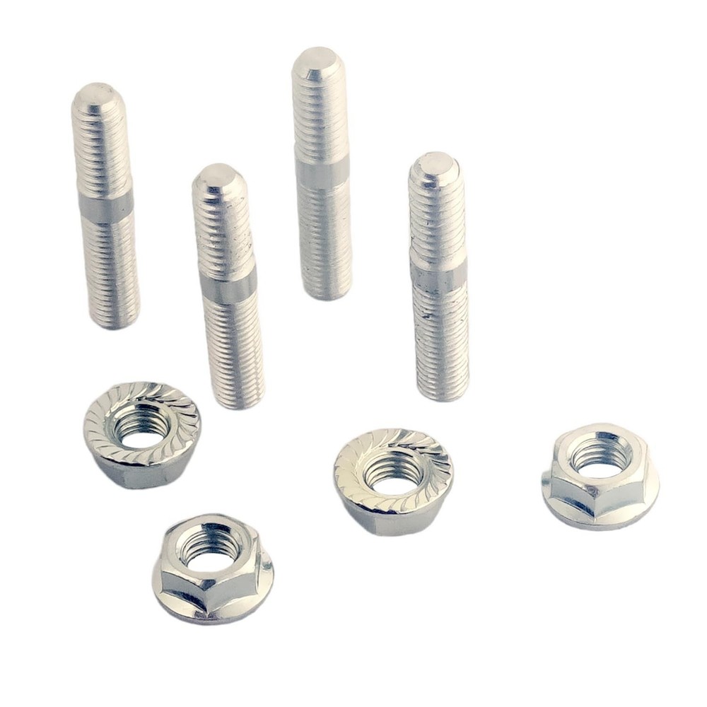 Harley 1984-2015 Exhaust Port Studs and Nuts Kit Replacement Silver Set NEW