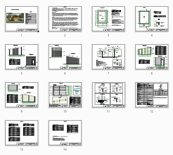 12'x16' Modern Garden Shed Plans, Studio Backyard Office Blueprints