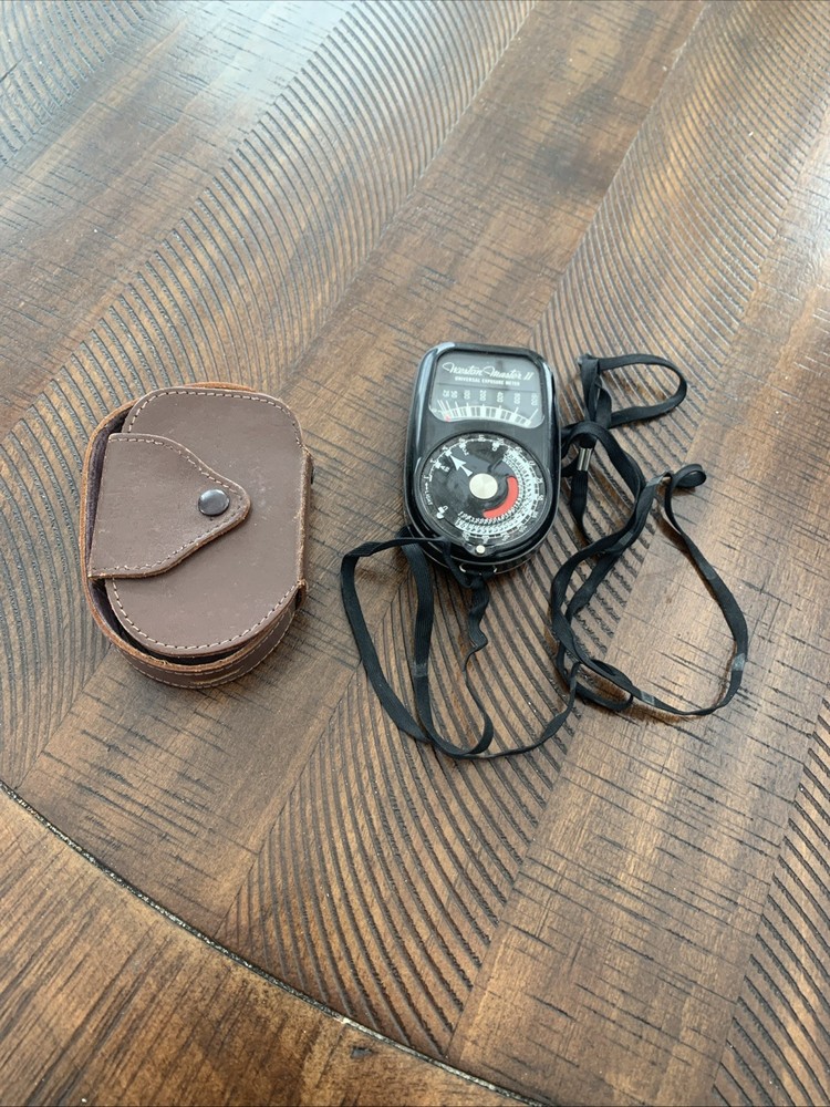 Weston Master II Universal Exposure Light Meter Model 735 Vintage + Leather Case