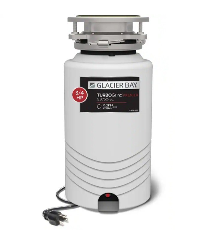 Glacier Bay TurboGrind Premier 3/4 hp. Continuous Feed Garbage Disposal READ