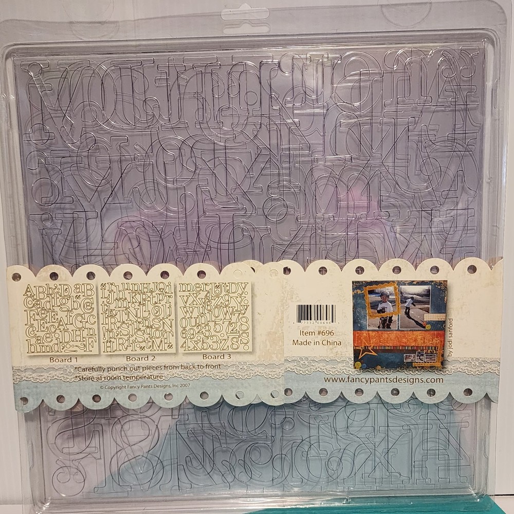 FANCY PANTS See-Through Clear Alphabet Transparent Die-Cuts 3 Sheets