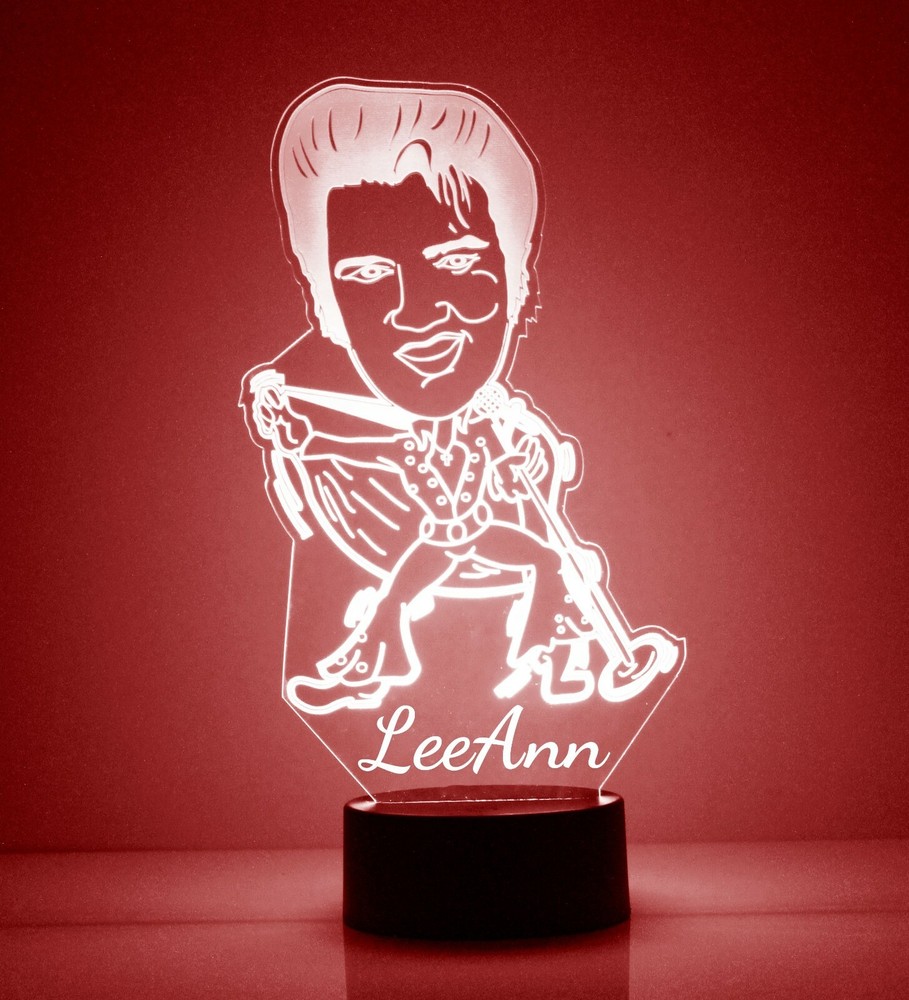 Elvis Presley LED Night Light, with Remote Control, Light Up Elvis Sign