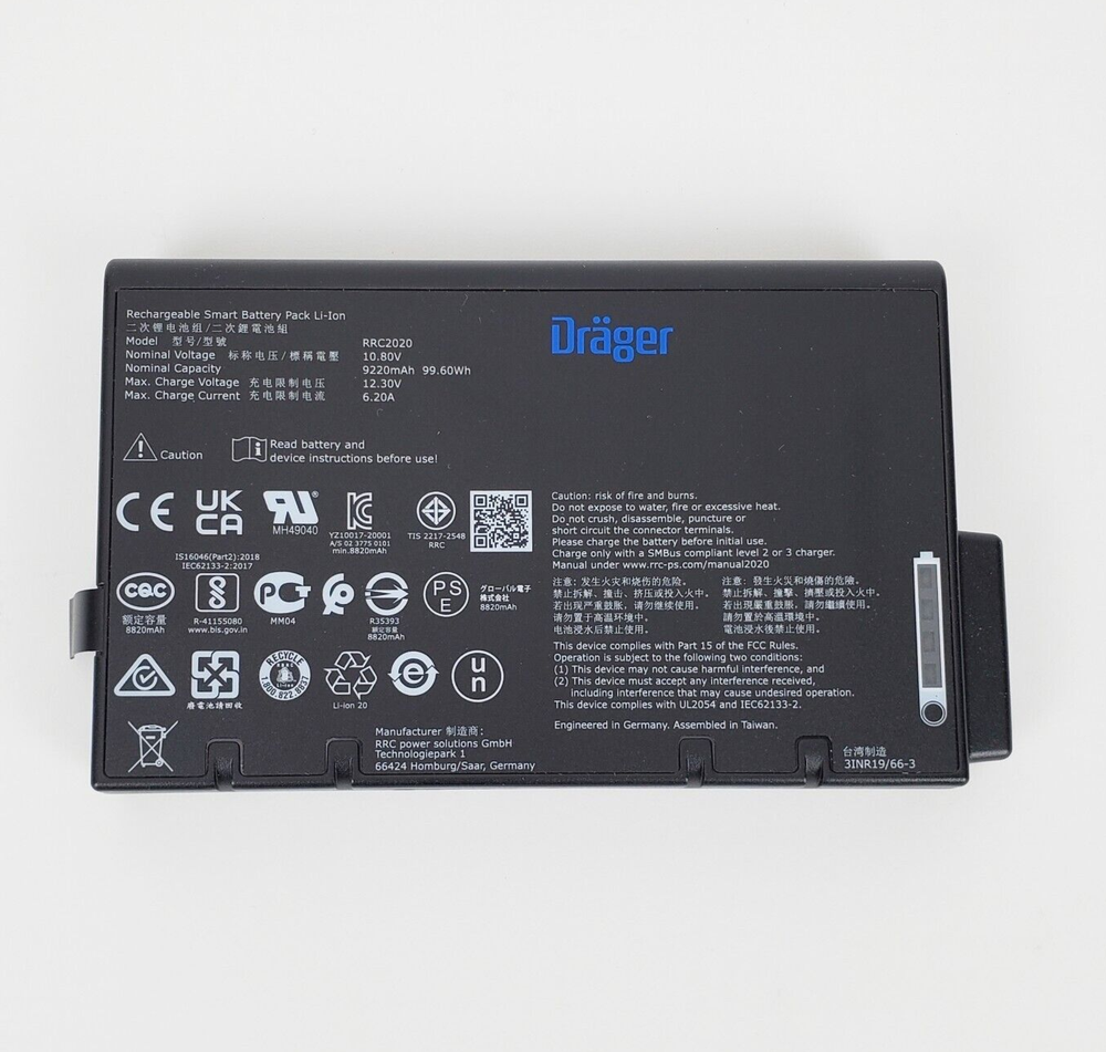 Drager 2M86733 Lithium Ion Battery, New!