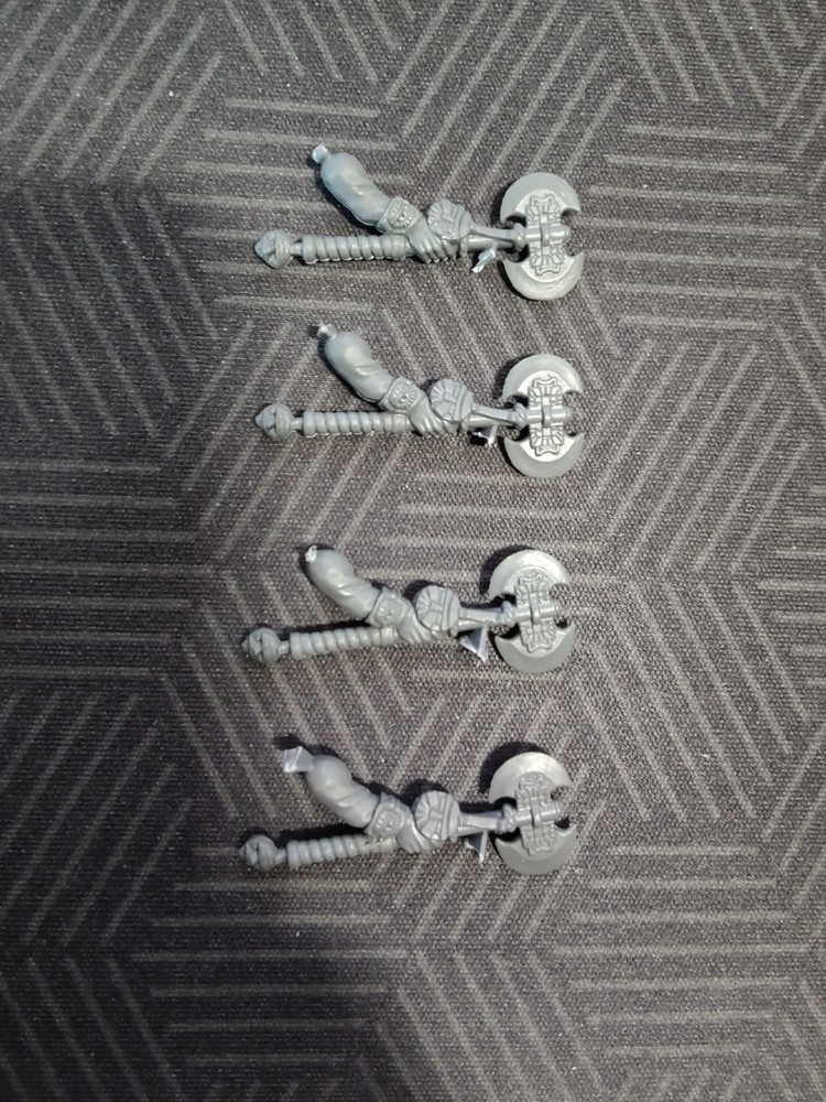 warhammer old world dwarf warrior champion axe bits