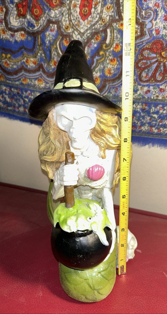 Mermaid Witch Skeleton Halloween Statue
