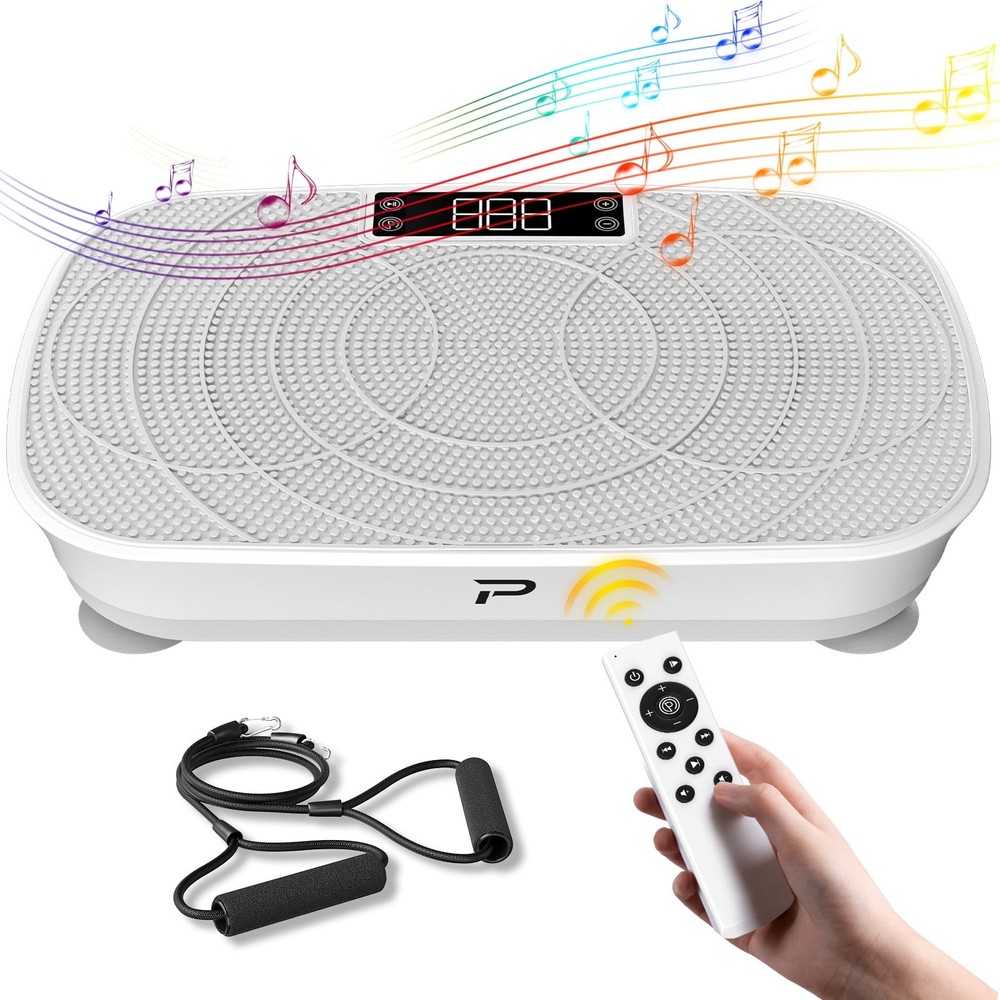 COOLHUT VIBRATION PLATE EXERCISE MACHINE BODY WORKOUT WAVE VIBRATION PLATE WHITE
