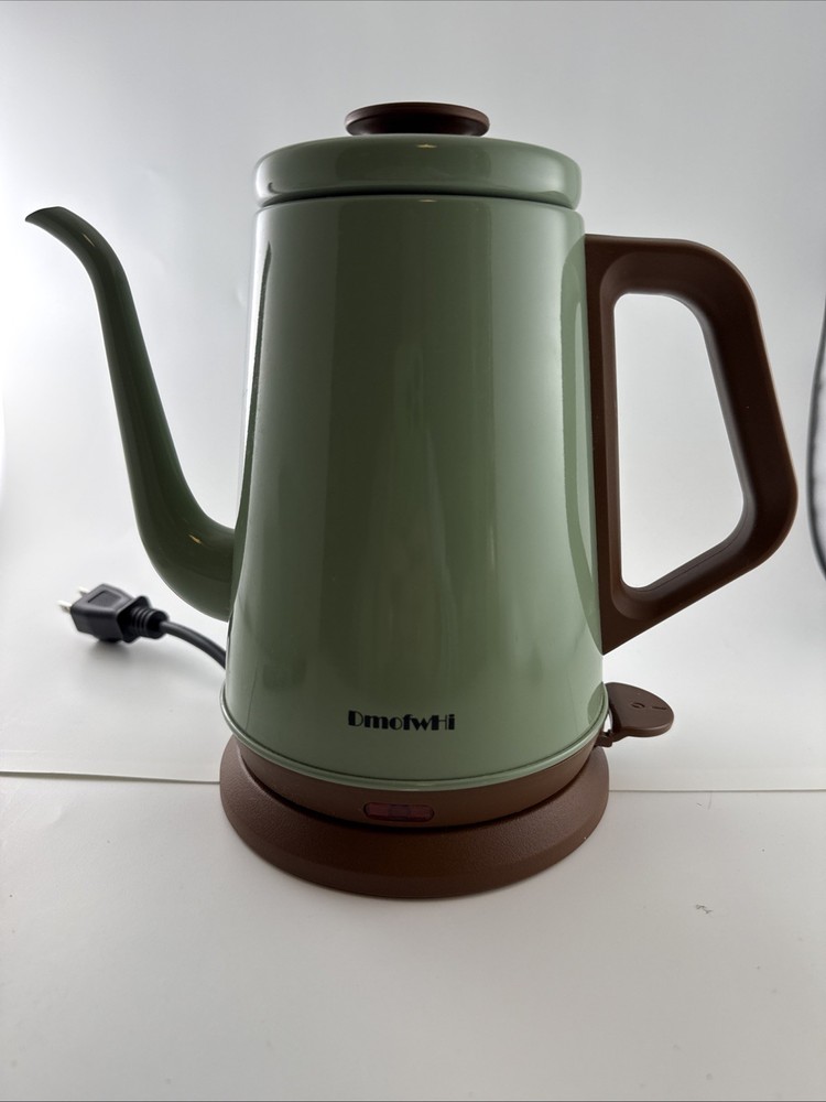 Dmofwhi Electric Gooseneck Kettle 1L Green Stainless Steel Retro D-GNK902