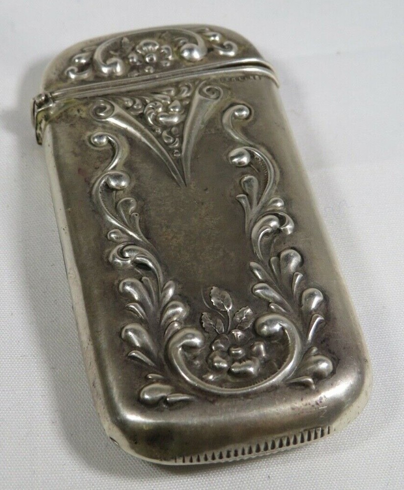 Antique Sterling Silver Victorian Match Case/Vesta Case
