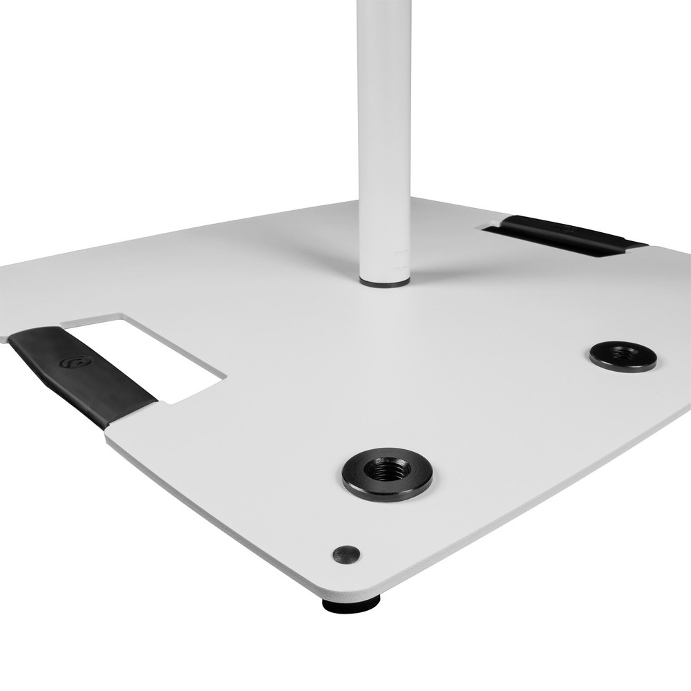 Gravity GLS431W White Square Base Lighting Stands with Cables