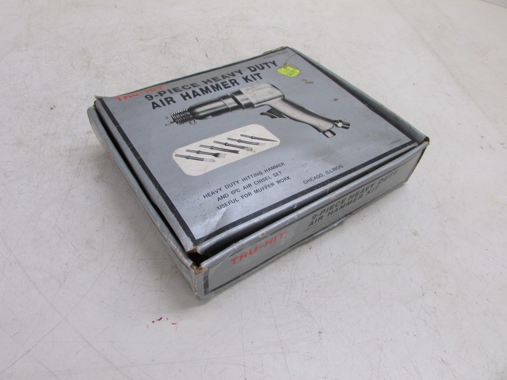 TRU-HIT TOOLS TH-90 HEAVY DUTY AIR CHISEL / HAMMER KIT w/ BITS
