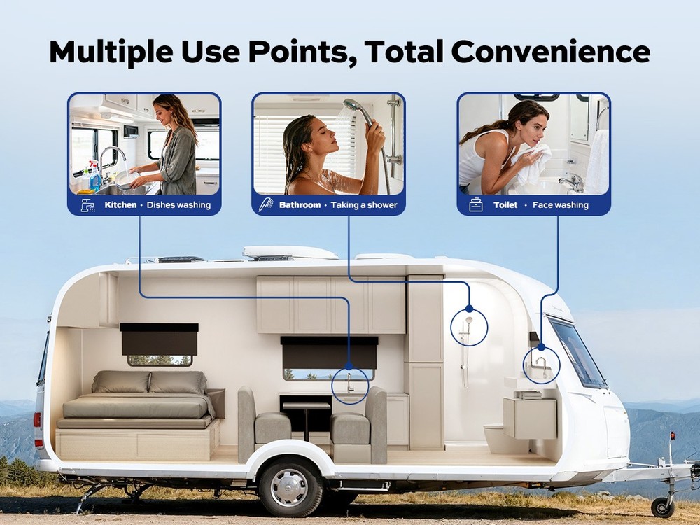 Orbek RV Tankless Water Heater 3.5 GPM 60,000 BTU On-Demand Instant Hot Water