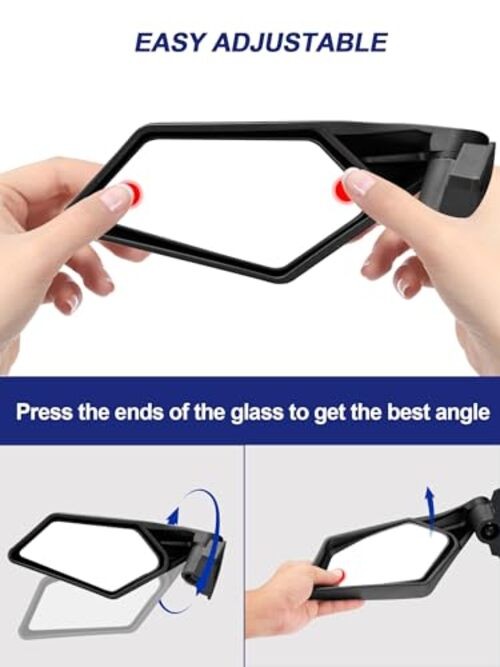 X3 Side Mirrors, Adjustable Folding Maverick X3 Side Mirrors Compatible with