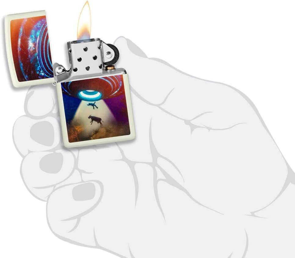 ZIPPO 49838 UFO Design Glow Classic Windproof Lighter