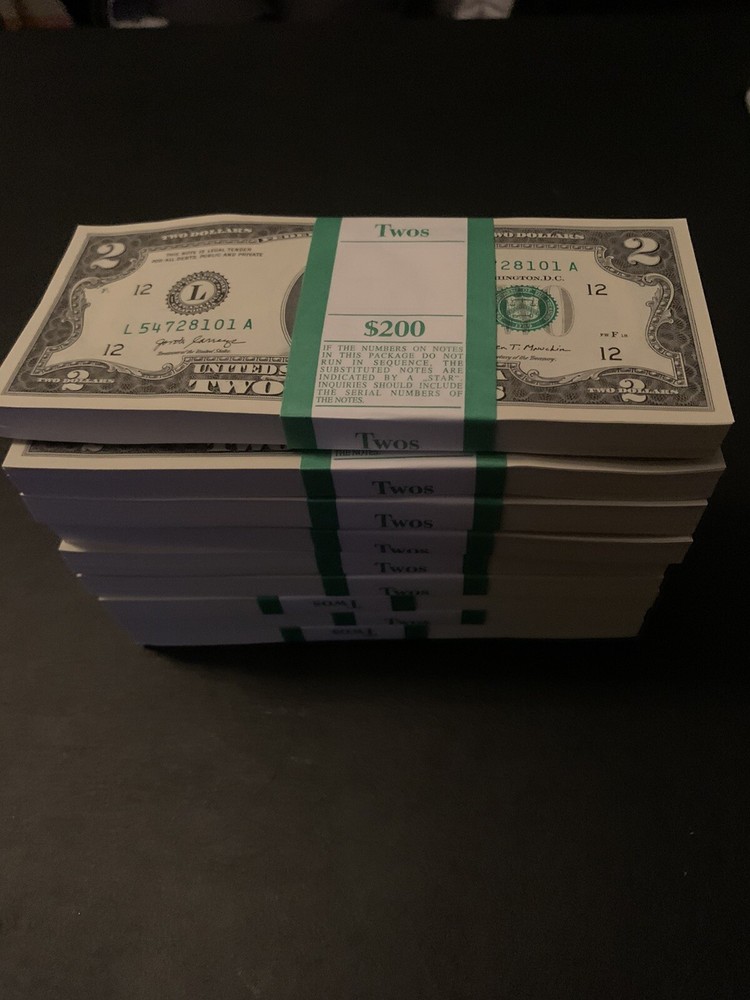 100 ($2) TWO DOLLAR BILLS UNCIRCULATED SEQUENTIAL - 2017A CONSECUTIVE ORDER