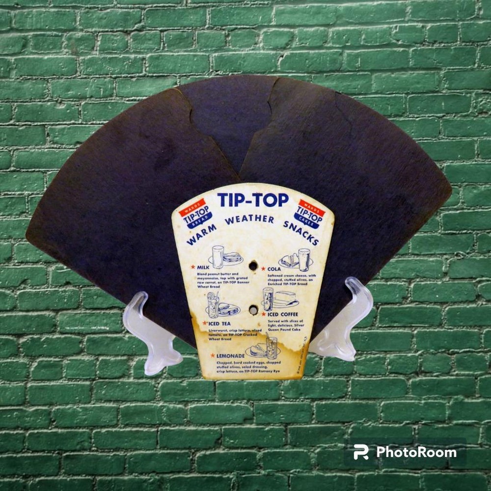 1948 Ward's Tip Top Bread Cardboard Fan