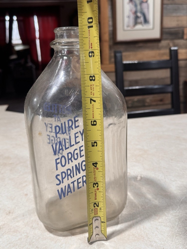 vintage glass spring water bottle