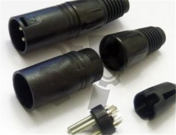 1PCS XLR Male 3-pin Plug Connector MicrophPatch NEW