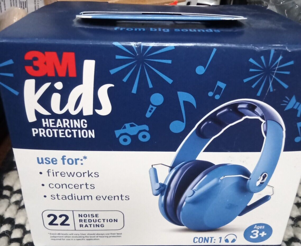 3M Basic Hearing Protection Earmuffs#PKIDSB-BLU