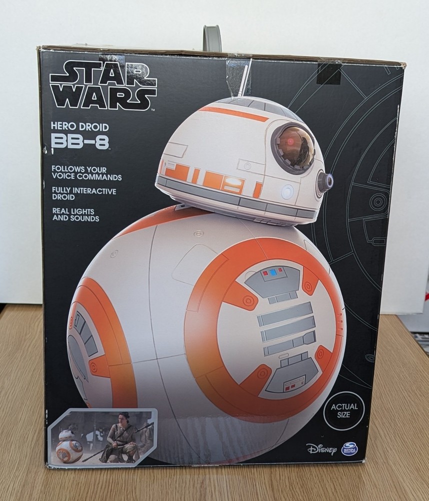 (NEEDS REPAIR) SpinMaster BB-8 Star Wars Interactive Hero Droid w/ accessories