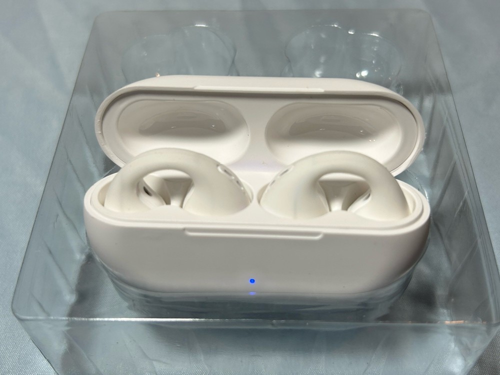 White Base Jaxx Bluetooth Headset-Ear Conduction-New