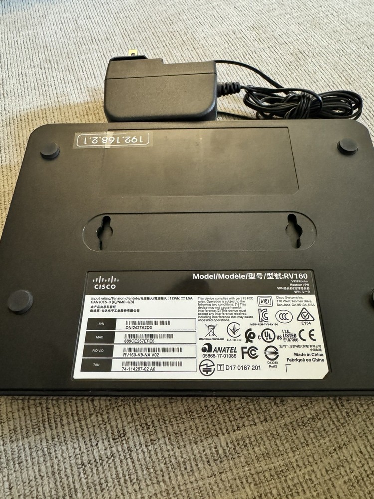 Cisco Systems Model RV160 VPN Router