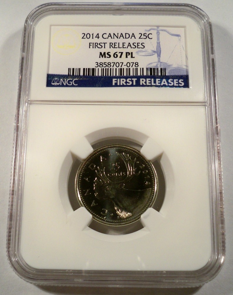2014 25c CANADA NGC MS67PL QUARTER MS 67 PL PROOF LIKE